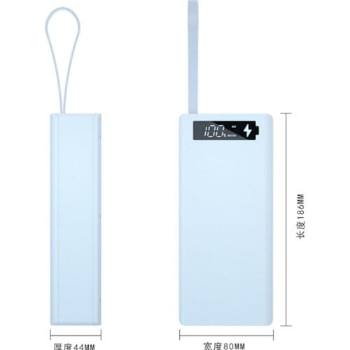 Power Bank Case 18650 16 QC3.0 Battery Holder Fast Charger Box Shell DIY Dual USB LCD Display Support Quick & Wireless Charge