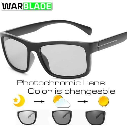 Mens HD Polarized Photochromic Sunglasses Transition Lens Sports Cycling Bike Goggles Outdoor Driving Fishing Sunglasses 1824