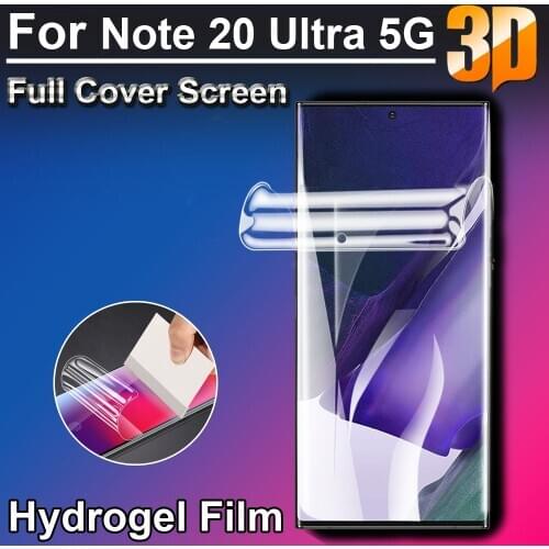 HD 3D Ultra Clear Soft LCD Full Cover Screen Protectors For Samsung Galaxy Note 8 9 10 20 Ultra + 5G Lite plus Hydrogel Films