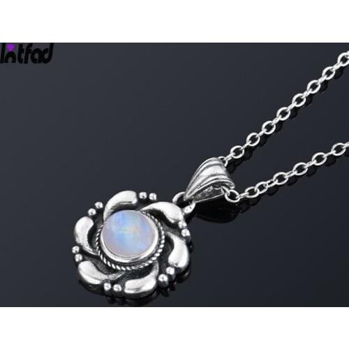 Natural Moonstone 925 Silver Jewelry Pendants Necklaces Kite Shape for Women Men Vintage Fashion Woman Pendants Hotsale