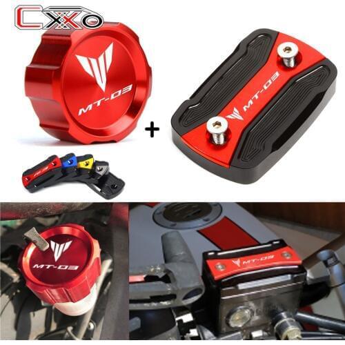 Latest Motorcycle brake Fluid Cylinder Master Reservoir Cover logo MT-03 Fits For YAMAHA MT03 MT 03 2015-2019 2020