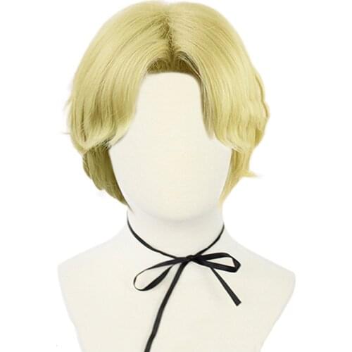 Final Season 4 Anime Attack on Titan Cosplay Zeke Jaeger Wig Short Synthetic Hair Pelucas Shingeki No Kyojin Halloween Party Rol
