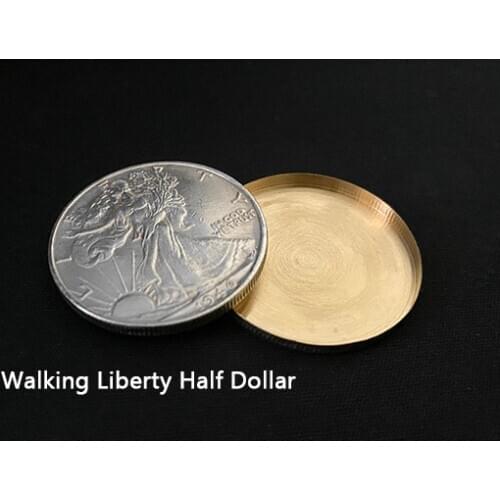 Expanded Shell Walking Liberty Half Dollar (head) Magic Tricks Close Up Magia Coin Magie Magicians Illusions Gimmick Props
