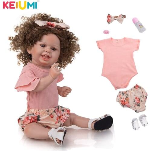 22 Inch Realistic Lovely Reborn Newborn Doll Accessories Free Excellent Quality Reborn Baby Girl For Childrens Gift