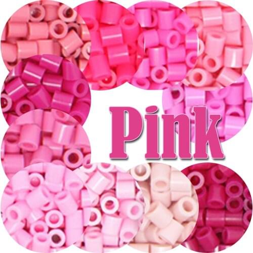 Pink color 5mm 1000PCS YantJouet Hama Beads for Kids Iron Fuse Beads diy Puzzles high quality gift children toy