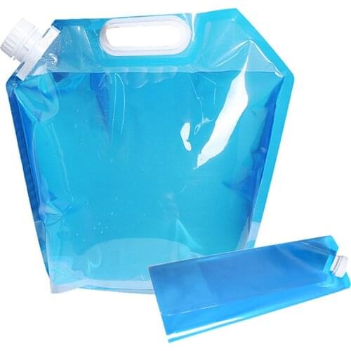 5/10 Liter Self Driving Portable Folding Water Bag Blue Kettle Food Grade Emergency Vehicle Urine Storage Bag Traveling Tools