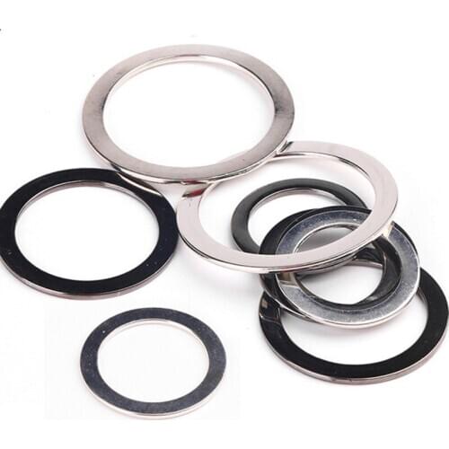 Round Buckle DIY Leather Craft Shoes Bags Belt Strap Accessories Metal Circle O Ring Connection Alloy 20mm/30mm/40mm/50mm 20PCS