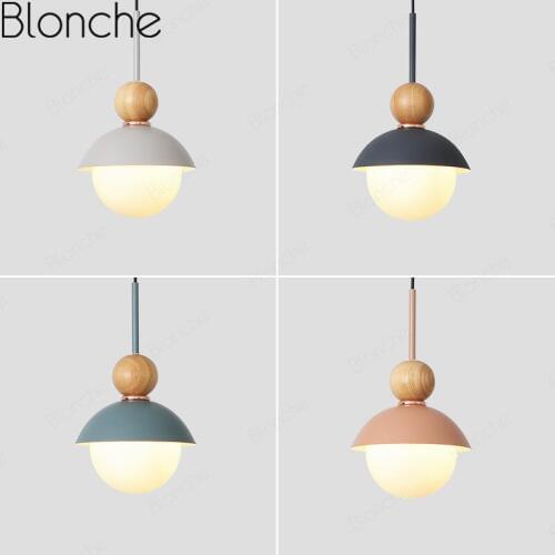Modern Macaron Pendant Lights Nordic Led Hanging Lamp for Living Room Bedroom Kitchen Decor Light Fixtures Creative Luminarias