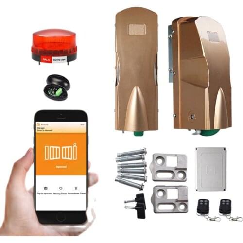 Heavy Duty Wheel Type Automatic Swing Gate Opener Support Wifi Control For Universal Home Villa Gate Door 180 ° Opener Closer