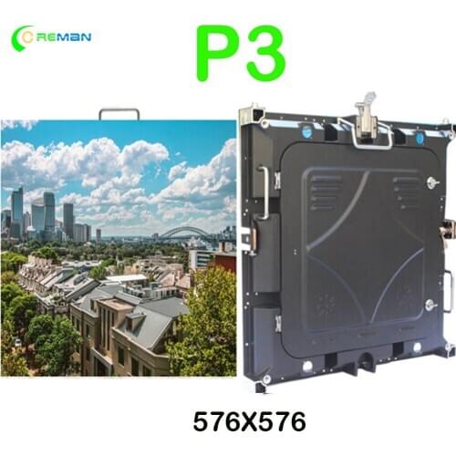 Tablero led 576X576 P3 rental outdoor led display wall for video animation text led display board IP65 67 with receiving card