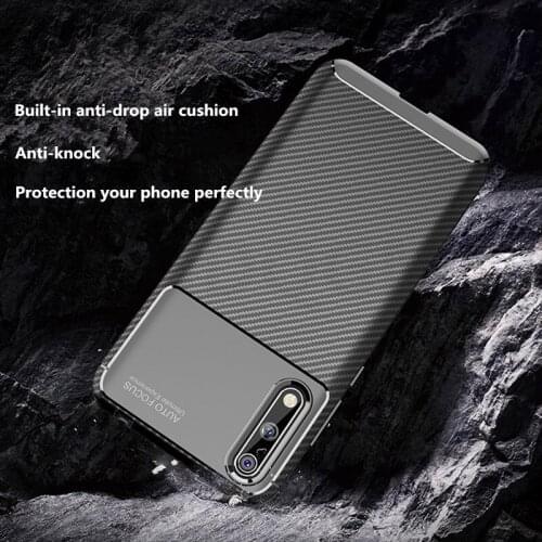 100pcs/lot Slim Carbon Fiber Case For Huawei Honor Play 3 20 Pro 20S Nova 5T P Smart Z Enjoy 10 Plus Y9 Prime 2019 Soft Funda