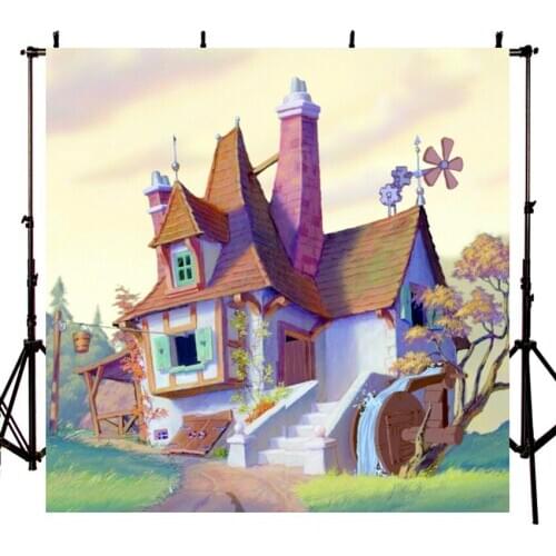 Beauty Beast House Green Garden Yard Custom Backgrounds Photo Studio Backdrops Photography Vinyl Kids Birthday Party Panel