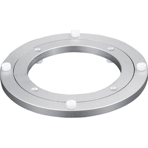 6 Sizes Round Shape Turntable Plate Table Smooth Swivel Plate Rotating Table Aluminium Alloy Rotating Bearing Lazy Susan Plate