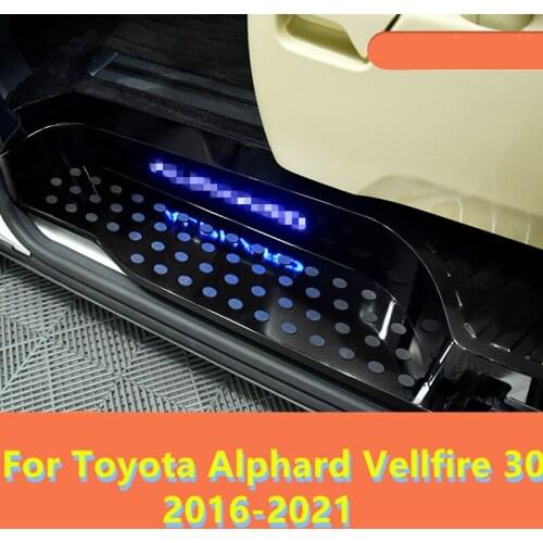 Welcome pedal refires door sill strip parts Threshold Scratchproof Guard Accessories For Toyota Alphard Vellfire 30 2016-2021