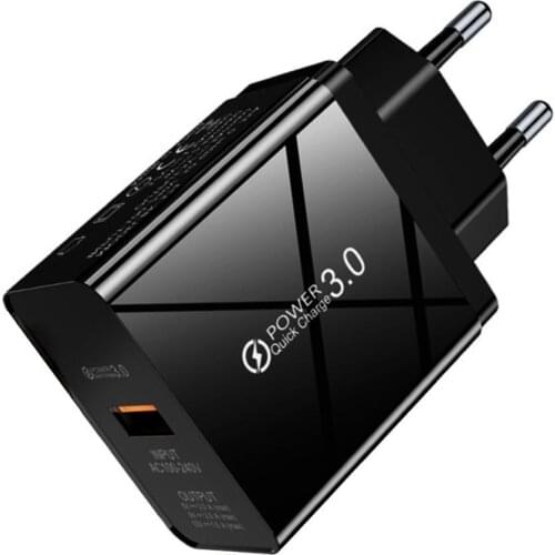 18W Quick Wall Charger QC3.0 USB Phone Charger Fast Charging for Samsung s10 Xiaomi iPhone Huawei Mobile Phone Charger