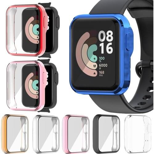 Plating TPU Protector Case For Xiaomi Mi Watch Lite Ful Screen Protective Sleeve Soft Colorful Skin Shell For Redmi Watch Cases
