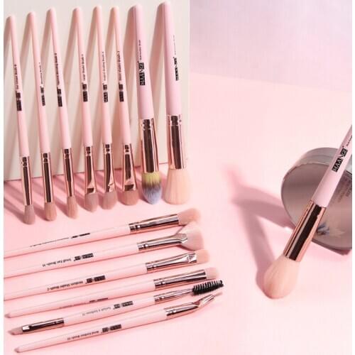 15 Pcs Sets Foundation Concealer Blush New Fashion Pressed Powder High Light Eye Shadow Lips Eyebrow Brush Makeup Sector Suits