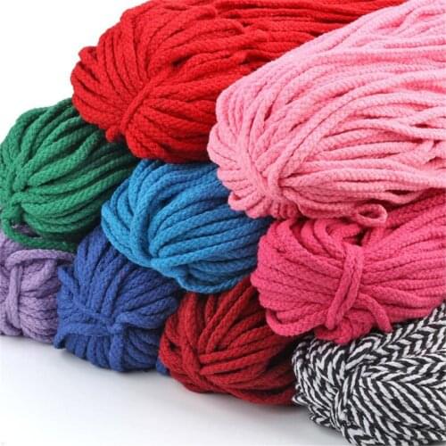 80meters 5mm Cotton Rope Cords Craft Decorative Twisted Thread Home Decoration Cord Twine Cord DIY Handmade Craft Accessor
