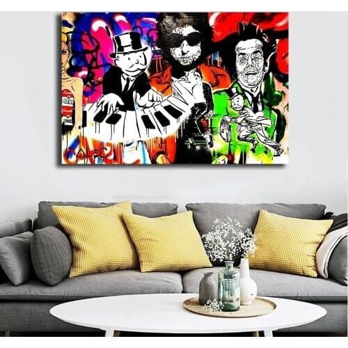 Alec Monopolyingly Piano Canvas Prints Picture Modular Paintings For Living Room Poster On The Wall Home Decor