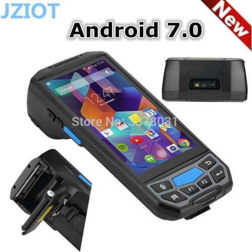 Android 7.0 Free SDK 4G LTE portable printer 1D 2D handheld terminal PDA fingerprint scanner