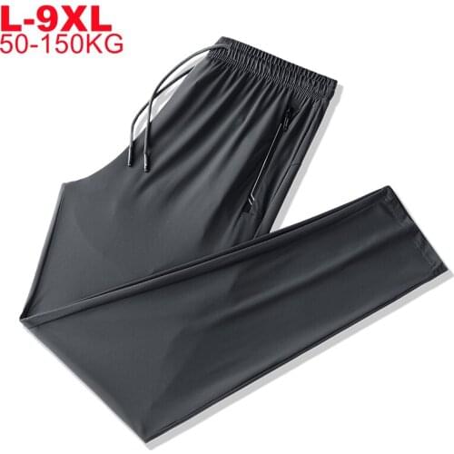 Large Size 6xl 7xl 8xl 9xl Summer Quick Dry Sweatpants Men Joggers Streetwear Loose Harem High Quality Pants Cool Trousers Male