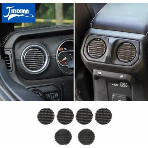 JIDIXIAN Car Armrest Box Dashboard Air Conditioning Vent Decor Cover for Jeep Wrangler JL for Gladiator JT 2018+ Accessories