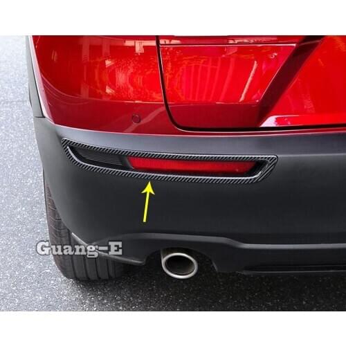 For Mazda CX-30 CX30 2020 2021 Car Body Styling ABS Cover Trim Back Tail Rear Fog Light Lamp Frame Sticker Panel 2pcs