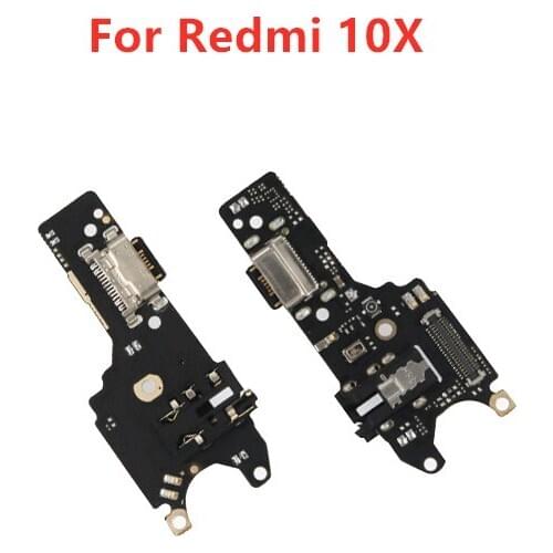 For Xiaomi Redmi 10x USB Charger Port Dock Connector PCB Board Ribbon Flex Cable + Headphone Jack Audio Earphone repair Parts