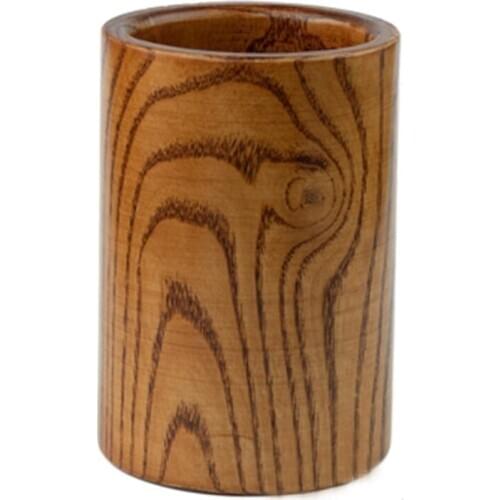 Hot 8.5X13cm Chopsticks Holder Cylinder Wooden Multifunctional Kitchen Storage Tube, with Drain Hole Easy to Drain