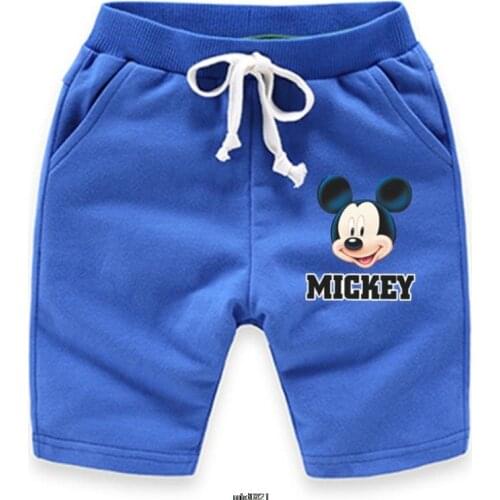 Disney Fashion Mickey Mouse Printed Cotton T-shirt Cartoon Cool Short-sleeved Shirt + Shorts Boy Girl Childrens Clothing