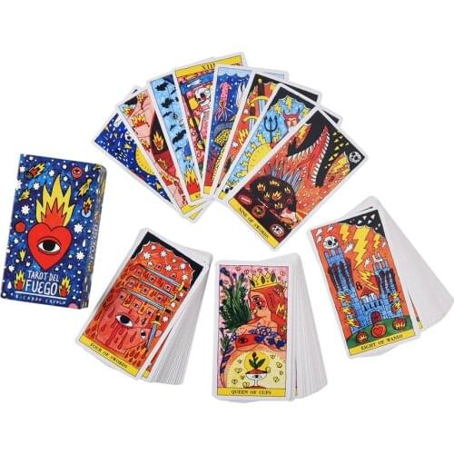 Tarot Del Fuego Cards Tarot for Deck Oracles Electronic Guide Book Game Toy By Ricardo Cavolo