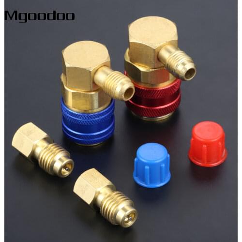 Mgoodoo A/C R134A Quick Connector Adapter Coupler 1/2" ACME A/C Manifold Gauge Auto Air-conditioning High/Low Pressure Side