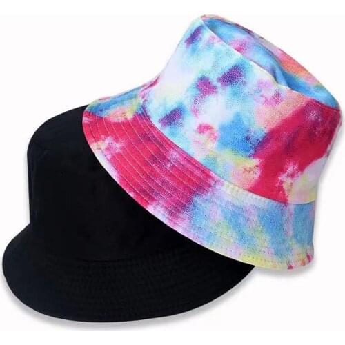 New Women Reversible Bucket Hats Hip Hop Basin Hat Unisex Summer Outdoor Travel Sun Hat