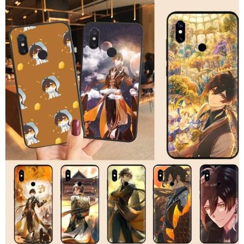 Hot game zhongli genshin impact Phone Case For Xiaomi Redmi note 7 8 9 t max3 s 10 pro lite Luxury brand shell funda coque