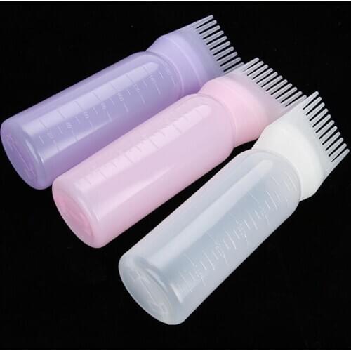 Pro Salon Hair Washing Coloring Dye Bottle Applicator Comb Dispensing Brush Salon Hair Coloring Styling Tool Dyeing Bottles