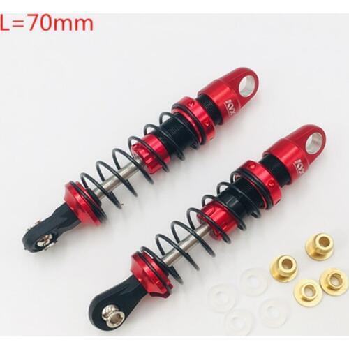 2pcs 70mm length metal shock absorber assembly for 1:10 scale axial scx10 jeep traxxas trx4 4wd D90 rock crawler rc toys car