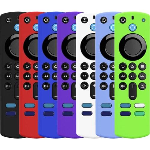 Remote Control Case For Smart TV Alexa Voice Remote 2021 Cover Silicone Shockproof Smart Remote Control Replacement Case