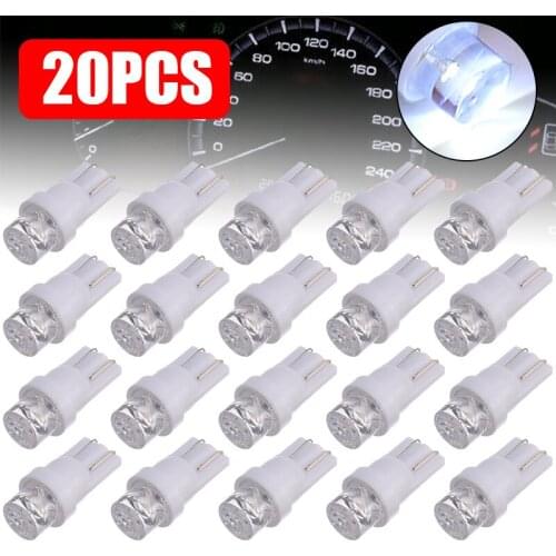 20pcs/lot T10 LED Light Car White LED 194 168 W5W Car Instrument Wedge Dash Dashboard Light Lamp Bulbs