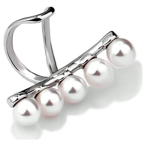 ONLY 1PC Authentic 925 Sterling silver Shell Pearl Ear-Bone Cuff Clip Earrings (No pierced) C-E1111