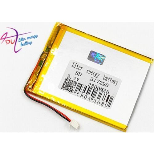 XHR-2P 2.54 10pcs 317290 3.7V 2800MAH 307090 polymer lithium battery DIY mobile power supply