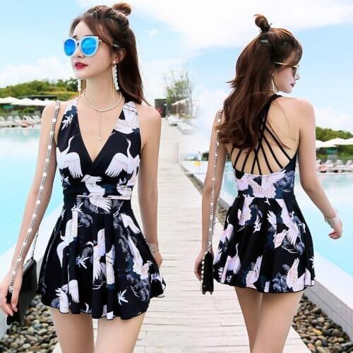 New 2019 Printing One-Piece V-Neck Gravitates Sexy Swimsuit Show Thin Holiday Bathing Suit Bathing Suit Women One Piece Print