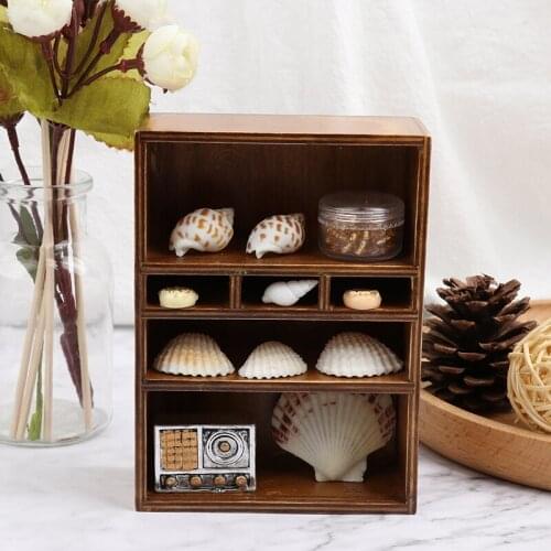 1 Pc 1:12 Dollhouse Miniature Cupboard Lockers Storage Cabinet Kitchen Furniture Toys Pretend Play Toy