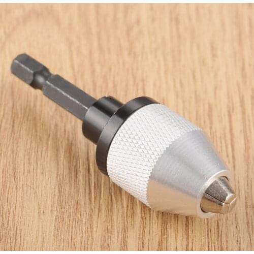 1PC Hex Shank Drill Bit Chuck Screwdriver Impact Driver Adapter Converter 0.3-6.5mm Keyless Conversion Chuck 1/4" 6.35mm