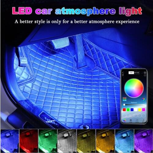 36/48/72LED Car Light Bar APP Remote Control Atmosphere Light Eight-Color Voice Control Atmosphere Light Car Interior
