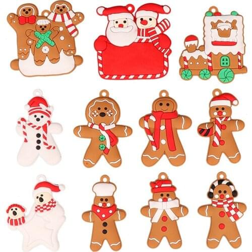 6/8/12 pieces of Christmas tree ornaments gingerbread man New Year cute and funny kids gifts New Year Christmas party decoration