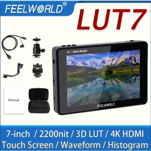 FEELWORLD LUT7 7 Inch Protable Monitor 2200nits 3D LUT Touch Screen DSLR Camera Field Monitor 4K HDMI On-camera monitor