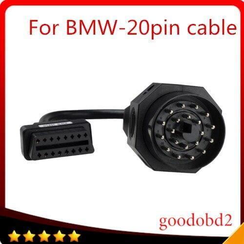 For BMW 20pin male OBD OBD II Adapter 20 pin to OBD2 16 PIN Female Connector e36 e39 X5 Z3 diagnostic tool car cable