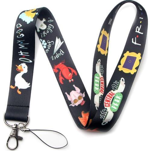 Keychain Friends TV Show Neck Strap Lanyards ID Badge Card Rope Chain Necklace Phone Gym Strap Webbing Necklace Gift keyholder