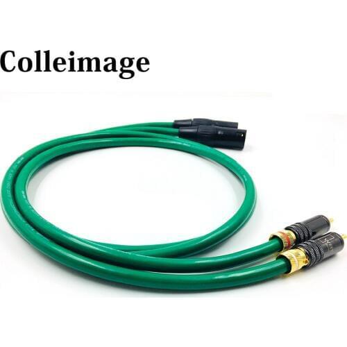 Colleimage HIFI Audio cable 2 XLR Male to 2 RCA Male Quality Cables HIFI Audio Amplifier CD DVD player RCA interconnect