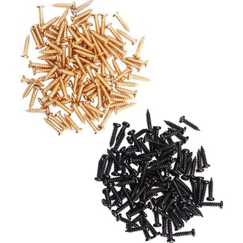 200pcs Iron Acoustic Guitar Tuning Key Tuning Peg Clamp Screws M2.2